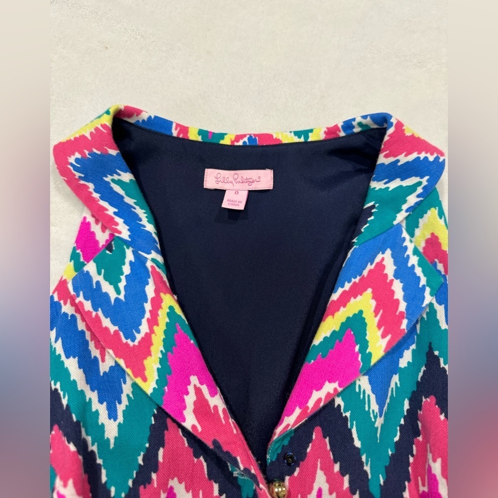 Lilly Pulitzer - Multicolored Zig-Zag Collared Dr… - image 7